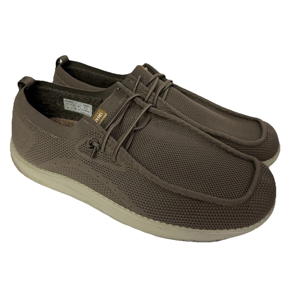 Itazero Men's Knit Slip On Sneakers Loafers Taupe Size 15 Boat Shoes